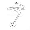304 Stainless Steel Pendant Necklaces NJEW-E147-05P-2