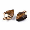 Natural Tiger Eye Pendants G-N326-134-01-3