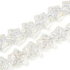 Electroplate Transparent Glass Beads Strands EGLA-N020-02B-1