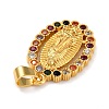 Brass Micro Pave Colorful Cubic Zirconia Pendants ZIRC-A021-41G-2