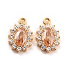 Real 18K Gold Plated Brass Micro Pave Cubic Zirconia Charms ZIRC-Z023-04F-NR-2