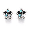 Alloy Rhinestone European Beads FIND-N009-17A-AS-1