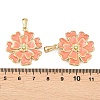 304 Stainless Steel Enamel Pendants STAS-P438-12E-G-3