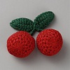 Polyester Crochet Cherry DIY-WH0622-391E-1