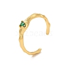 Cubic Zirconia Diamond Open Cuff Ring RJEW-A015-01G-4