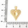 Brass Micro Pave Clear Cubic Zirconia Pendants CU-CBA03AF-09B-G-3