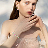 50Pcs 5 Colors Electroplate Opaque Glass Beads EGLA-TA0013-16-8