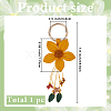 Leather and Alloy Keychain HJEW-WH20022-04A-04-2