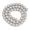 Frosted Glass Pearl Beads Strands GLAA-A044-08A-09-2