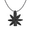 Stainless Steel Leaf Pendant Urn Ashes Necklaces PW-WGA7B24-01-1