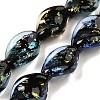 Handmade Dichroic Foil Glass Beads Strands DICH-U001-08D-1