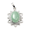 Natural Green Aventurine Pendants G-B033-03P-23-2