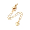 Rack Plating Brass Ends with Chain and Lobster Claw Clasps KK-F873-05LG-1