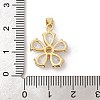 Brass Micro Pave Cubic Zirconia Pendants ZIRC-I069-01G-02-3