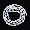 Electroplate Glass Beads Strands GLAA-Q101-03A-AB07-3