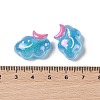 Glitter Plated Resin Cabochons RESI-H163-07B-3