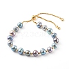 Potato Natural Pearl Slide Bracelets BJEW-JB06260-01-1