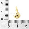 Brass Micro Pave Cubic Zirconia Charms KK-C139-08G-3