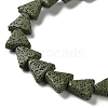 Triangle Dyed Natural Lava Rock Beads Strands G-O126-04A-11-3