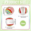12Pcs Transparent Glass Beads GGLA-PH0001-59-2
