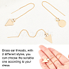 Unicraftale 12Pcs 2 Styles Brass Stud Earring Findings KK-UN0001-09-4