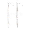 2Pcs Handmade Macrame Polyester with Wood Bead Plant Hanger AJEW-HS0001-46-2