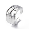 Non-Tarnish 304 Stainless Steel Open Cuff Ring for Women X-RJEW-C046-09P-1