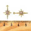 Brass Micro Pave Cubic Zirconia Pendants X-KK-M277-08G-02-3