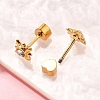 Ion Plating(IP) 304 Stainless Steel Stud Earrings EJEW-A118-16G-02-3