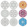 Mandala Theme Carbon Steel Cutting Dies Stencils DIY-WH0309-1599-1