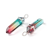 Faceted Bullet Glass Pointed Pendants KK-E282-01P-06-6