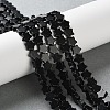 Natural Black Stone Beads Strands G-G085-B52-02-1