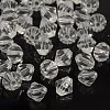 Faceted Bicone Transparent Acrylic Beads DBB10MM01-1