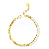 Elegant Shell Pearl Stainless Steel Golden Plated Women's Bracelet JS6552-1