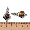 Natural Tiger Eye Pendants G-C096-03P-08-3