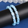 Dyed Natural Selenite Column Beaded Stretch Bracelets for Women BJEW-I312-05B-3