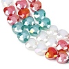 Electroplate Transparent Glass Beads Strands GL-CBADAFE-01H-4