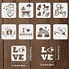 Plastic Painting Stencils Sets DIY-WH0172-881-2