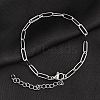 Tarnish Resistant 304 Stainless Steel Paperclip Chain Bracelet for Men Women BJEW-E031-03P-05-1