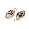 Natural Dalmatian Jasper Faceted Pendants G-G193-01G-01-2