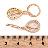 Brass Micro Pave Clear Cubic Zirconia Leverback Earrings EJEW-K300-59G-01-5