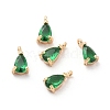 Brass Cubic Zirconia Charms X-KK-T038-367G-02-2