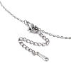 Non-Tarnish 201 Stainless Steel Yoga Human Pendant Necklace with Cable Chains NJEW-Q317-09P-4