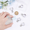 6Pcs 304 Stainless Steel Open Cuff Finger Rings RJEW-UN00009-2