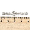 Brass Micro Pave Clear Cubic Zirconia Fold Over Clasps KK-H202-19P-3