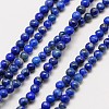 Natural Gemstone Lapis Lazuli Round Beads Strands X-G-A130-3mm-28-1