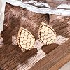 Brass Stud Earrings EJEW-D288-05G-1