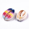 Printed Natural Cowrie Shell Beads SHEL-S266-20B-2