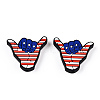 Independence Day Silicone Focal Beads SIL-R147-01I-1-1