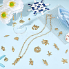 20Pcs 20 Styles Ocean Theme 304 Stainless Steel Pendants STAS-SC0021-12-4